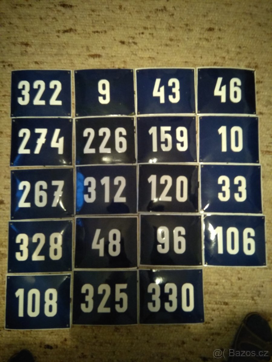 smaltované číslo popisné - cedulka