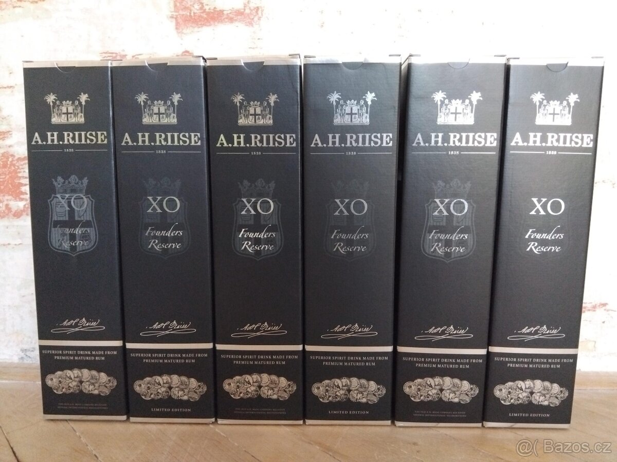 A. H. Riise XO Founders Reserve batch I-VI komplet série