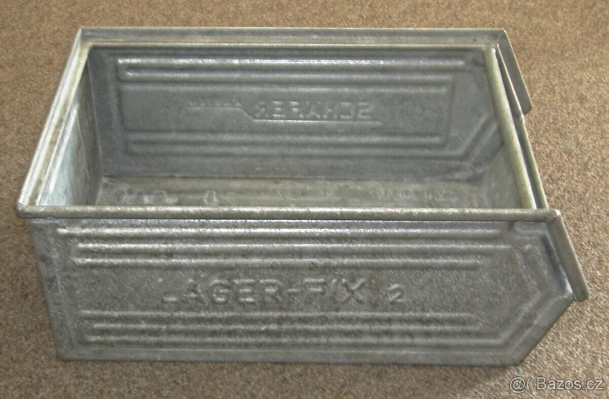 Kovová bedna 50x32x20 pro skladování - 6 ks