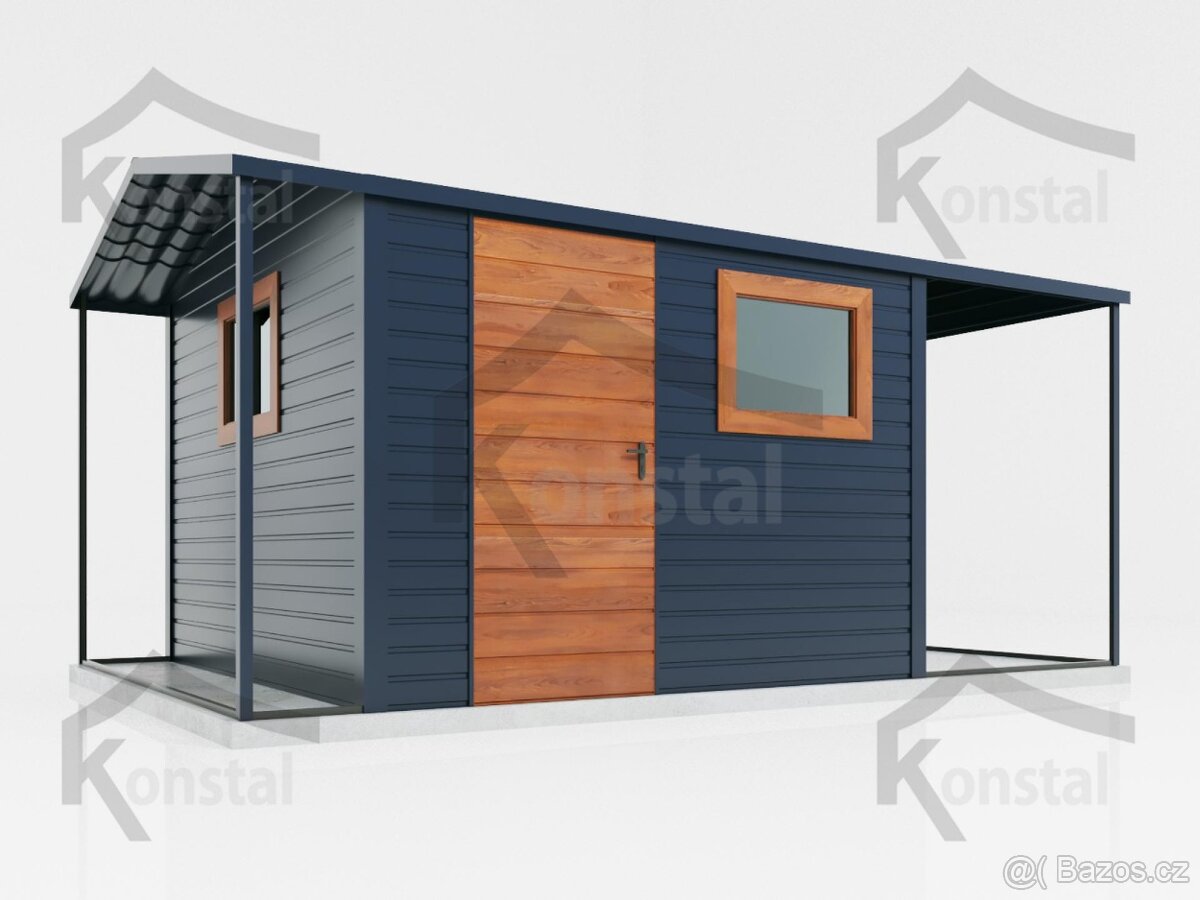 Zahradní domek 4x3m plus 2 přístřešky