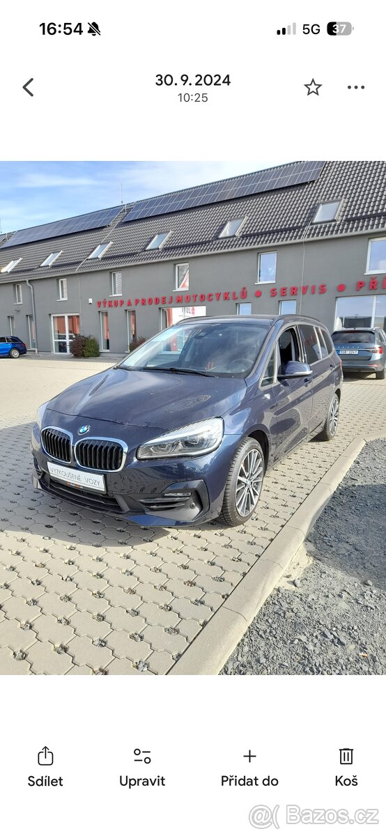 BMW Gran tourer 216i, 7 míst