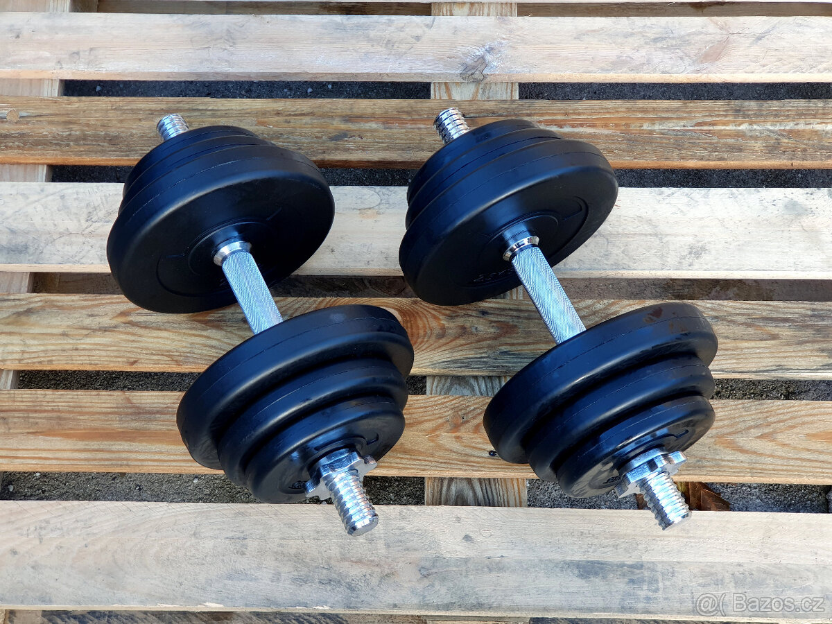 Nakládací činky 2x11kg - NOVÉ