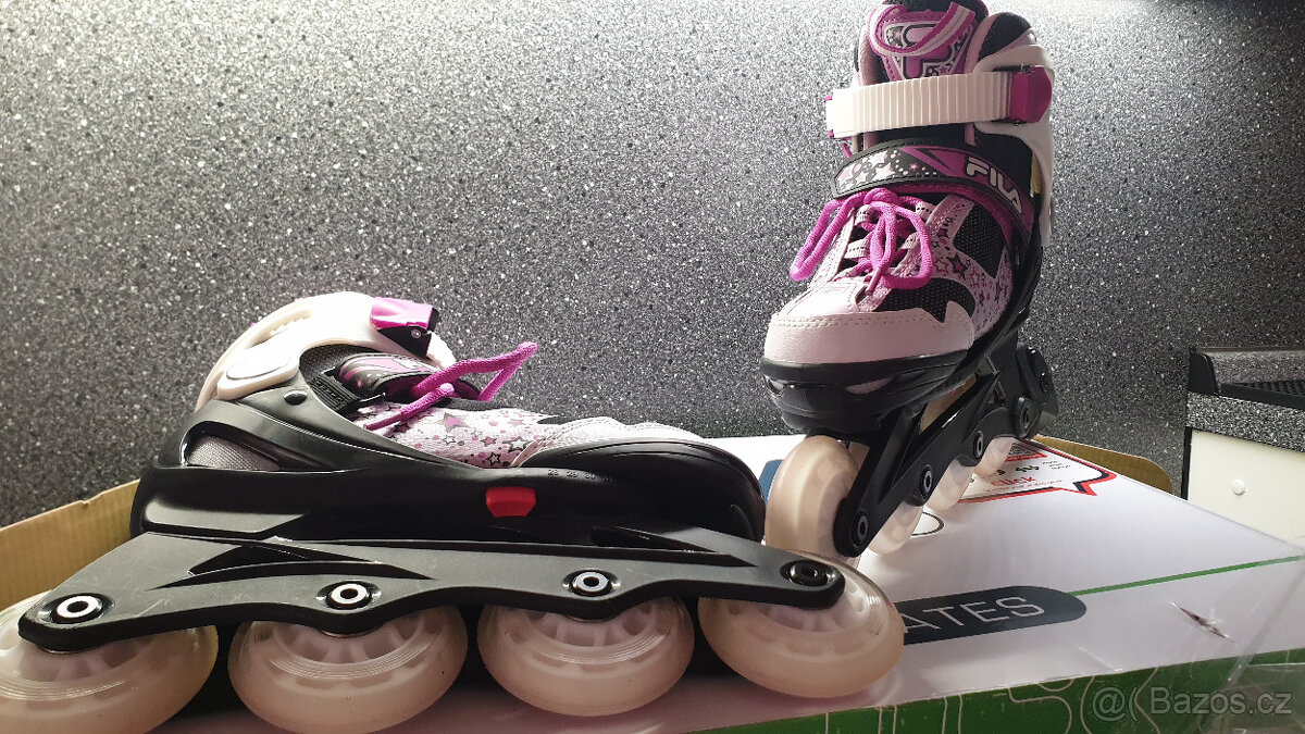 Kolečkové brusle č.28-32-dívčí- FILA SKATES J-ONE G PINK
