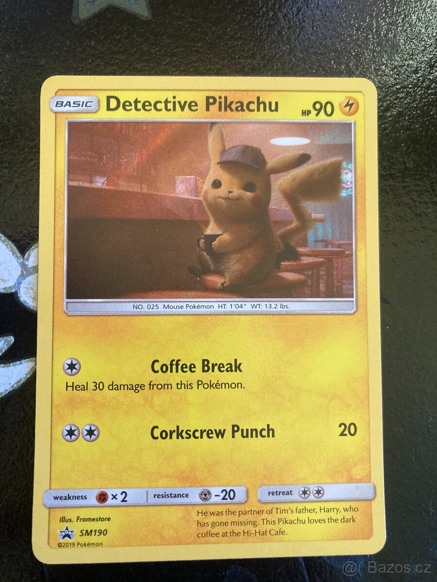Pokemon detective pikachu card