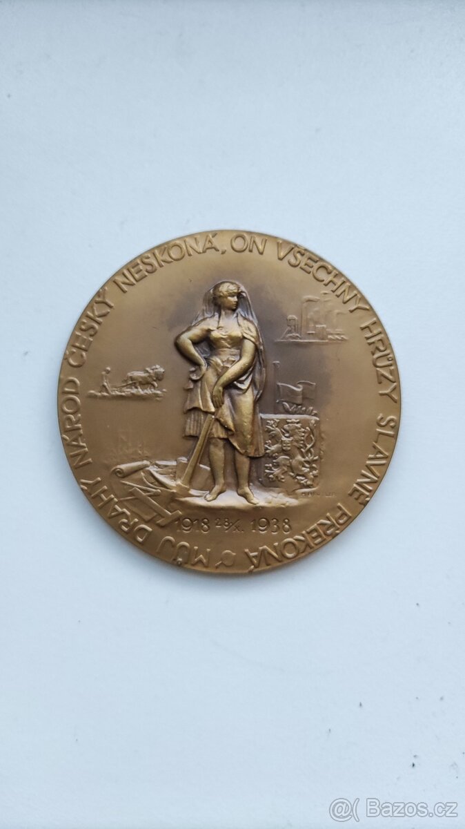 Plaketa ke 20. výročí 1918-1938