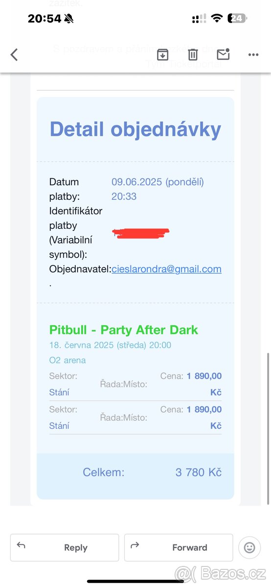 Pitbull Vstupenky 2x Stání Praha✅