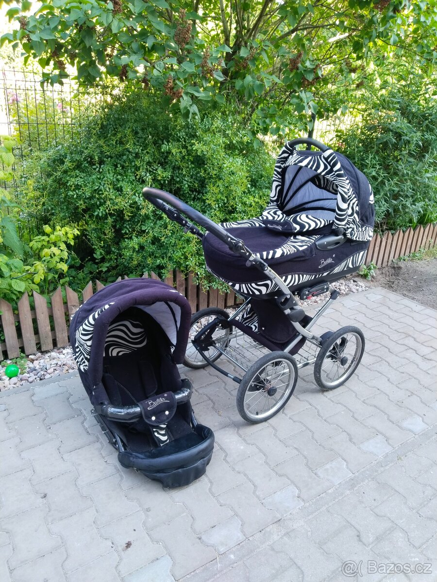 Kočárek v retro stylu - dvojkombinace