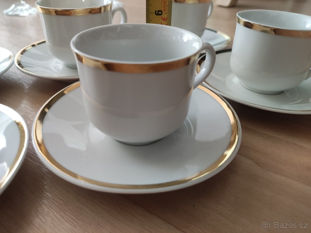 6 x retro presso šálky s talířkem