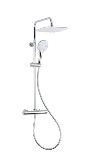 Sprchový systém Optima s termostatickou baterií bílá/chrom