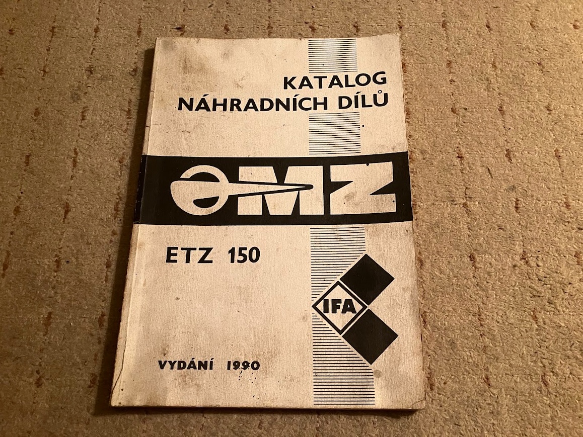 mz 150 -katalog náhr. dílů, dílenská příručka