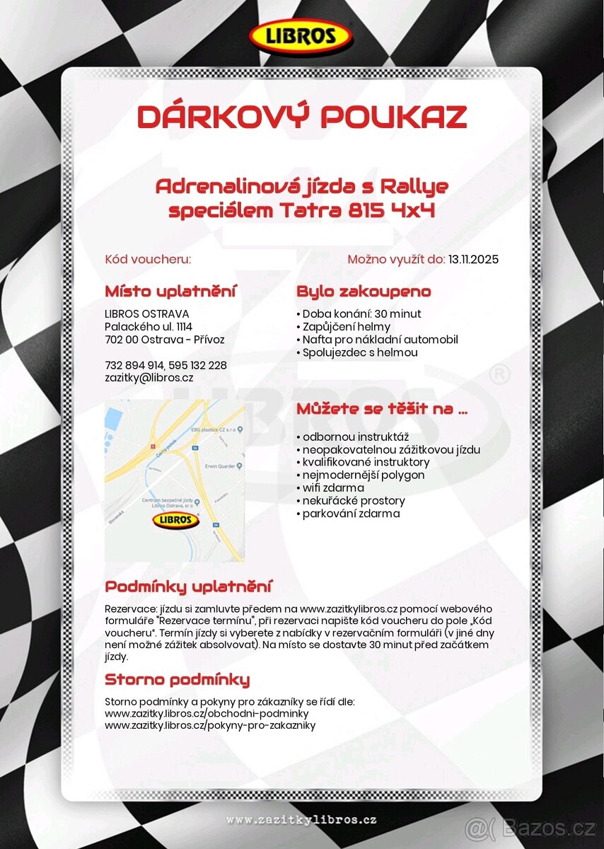 Dárkový poukaz na Adrenalinovou jízdu s Rallye speciálem