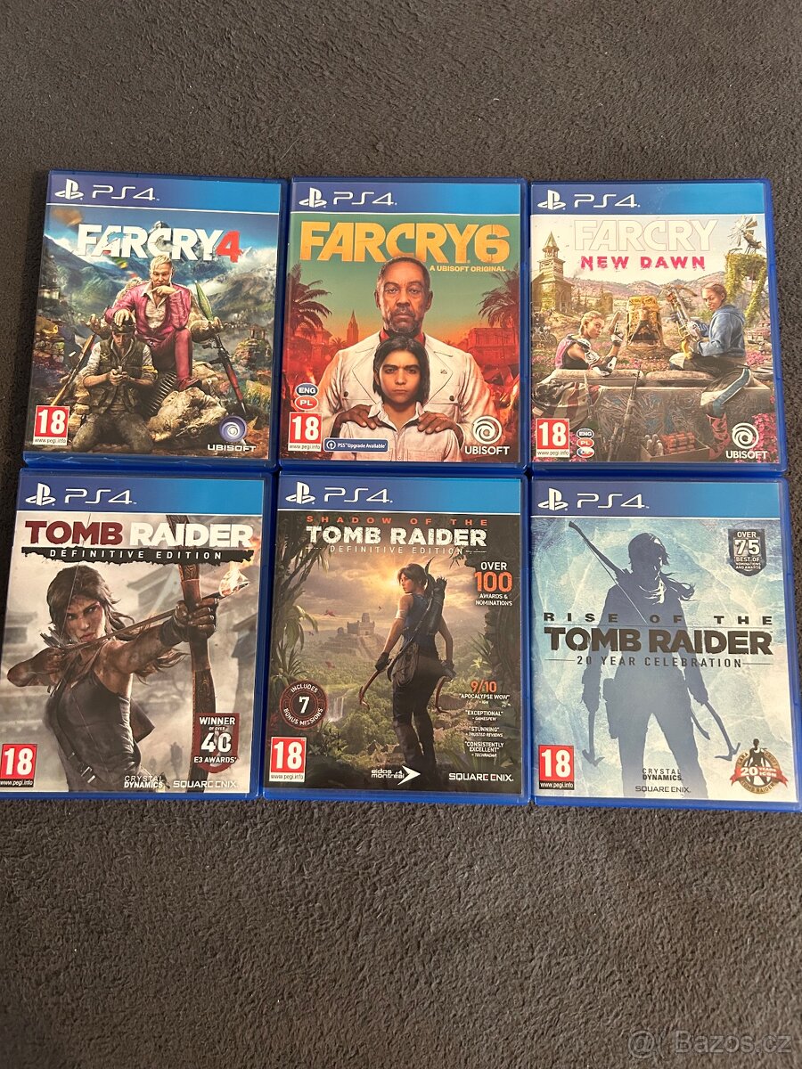 Hry na ps4 , Far cry , tomb rider