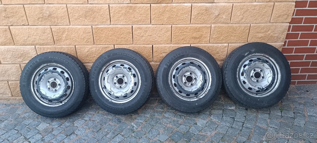 16" disky Mercedes, 5x112,zimni pneu 205 65R16 C 9mm