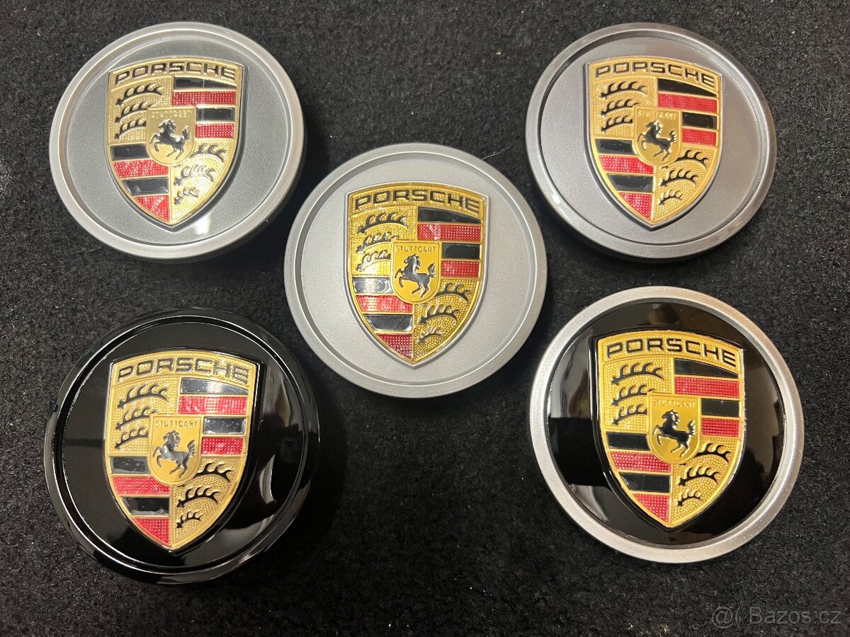 Porsche středové krytky 76mm, poličky "Nový typ "
