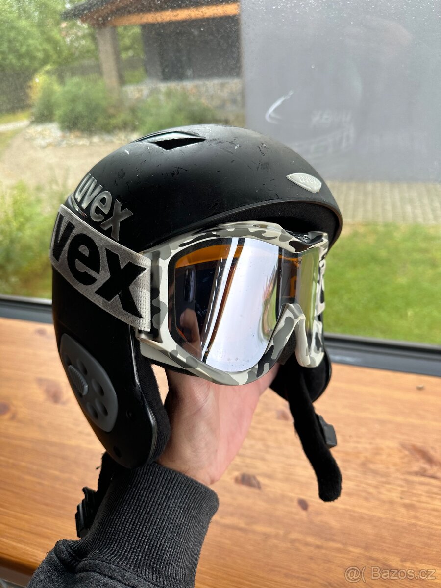 Pánská helma UVEX + brýle UVEX