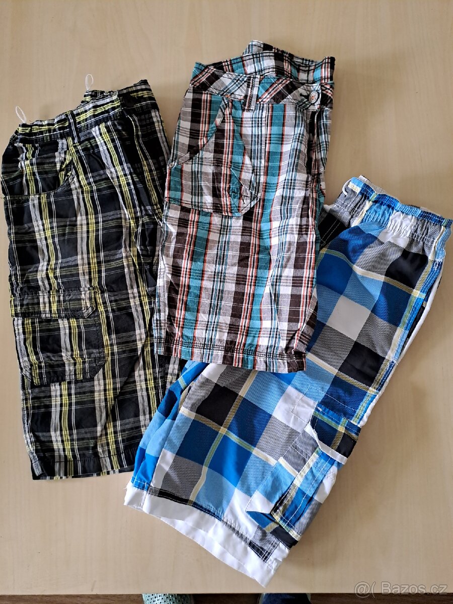 3x kraťasy 170/176