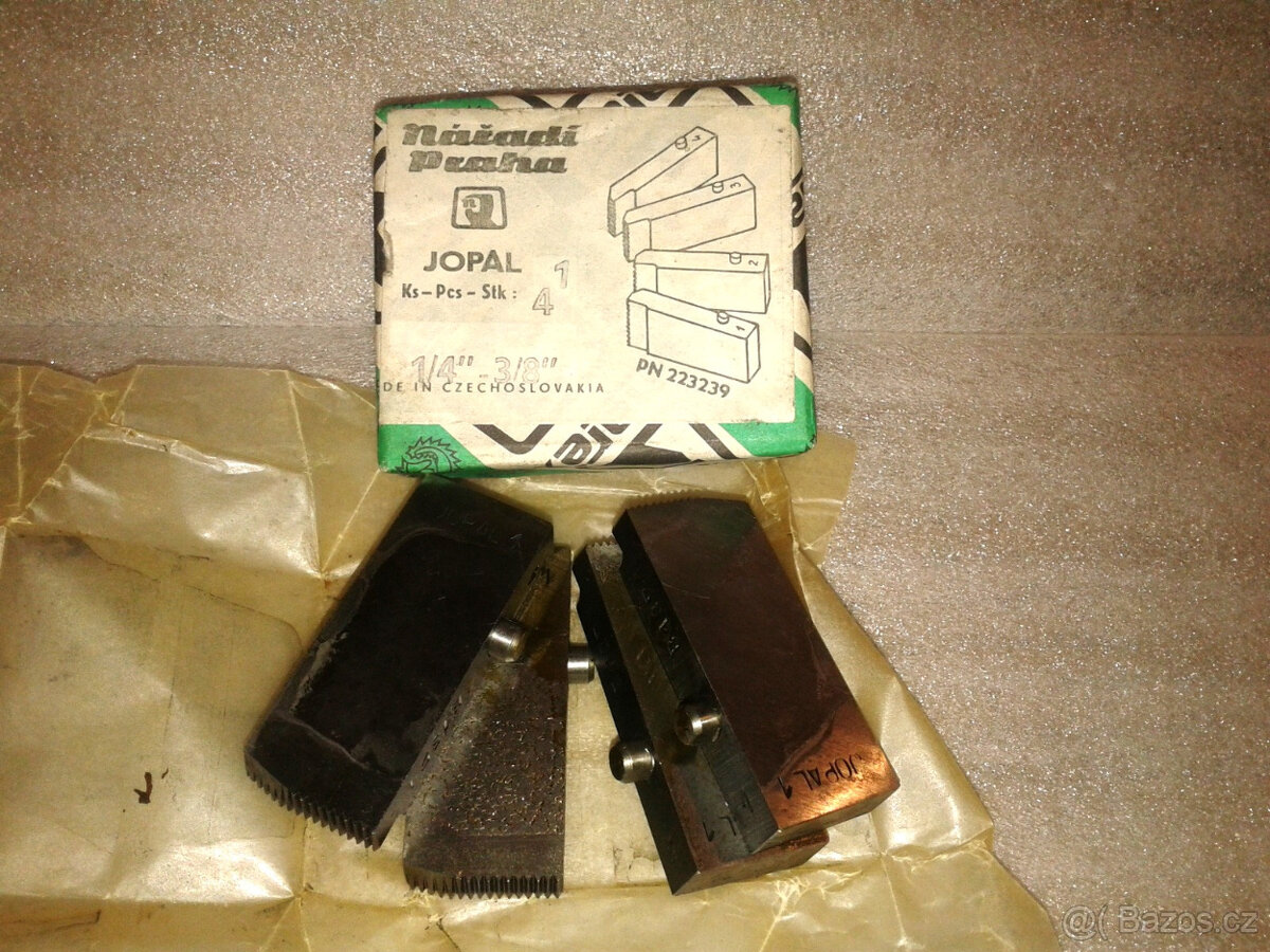 čelisti do závitořezné hlavy JOPAL 1/4"-3/8"