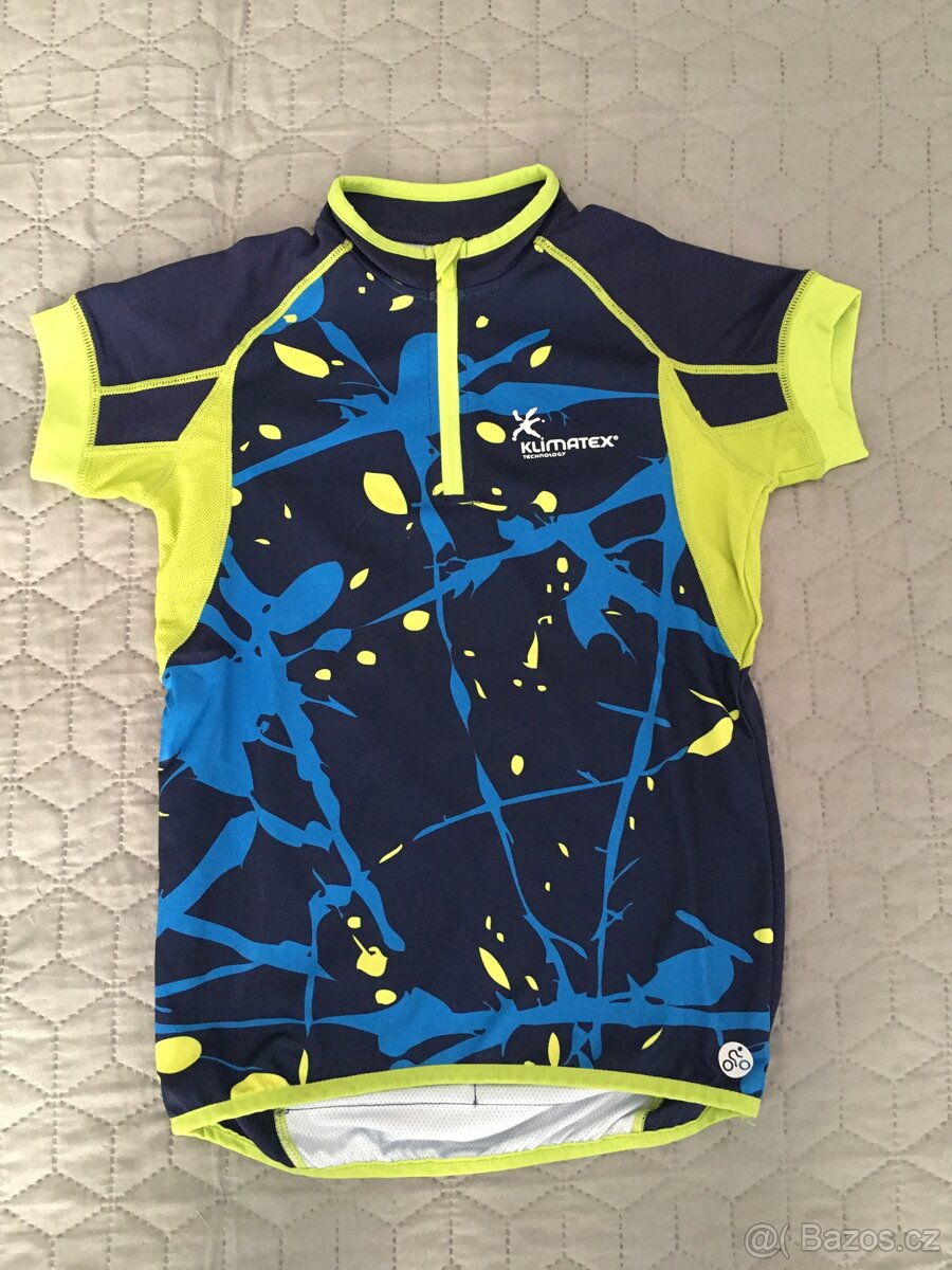 Cyklistický dres Klimatex vel. 134 + cyklošortky Decathlon
