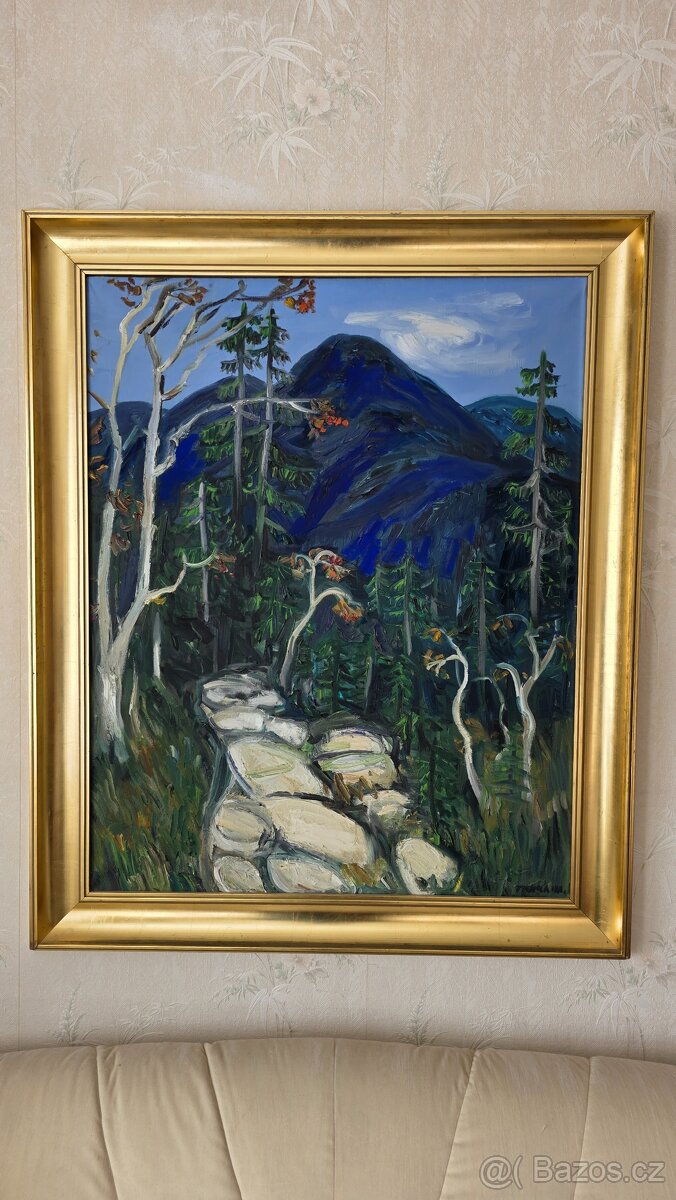 Obraz XXL, 90 x 110 cm, Olej na plátně, signováno Trnka