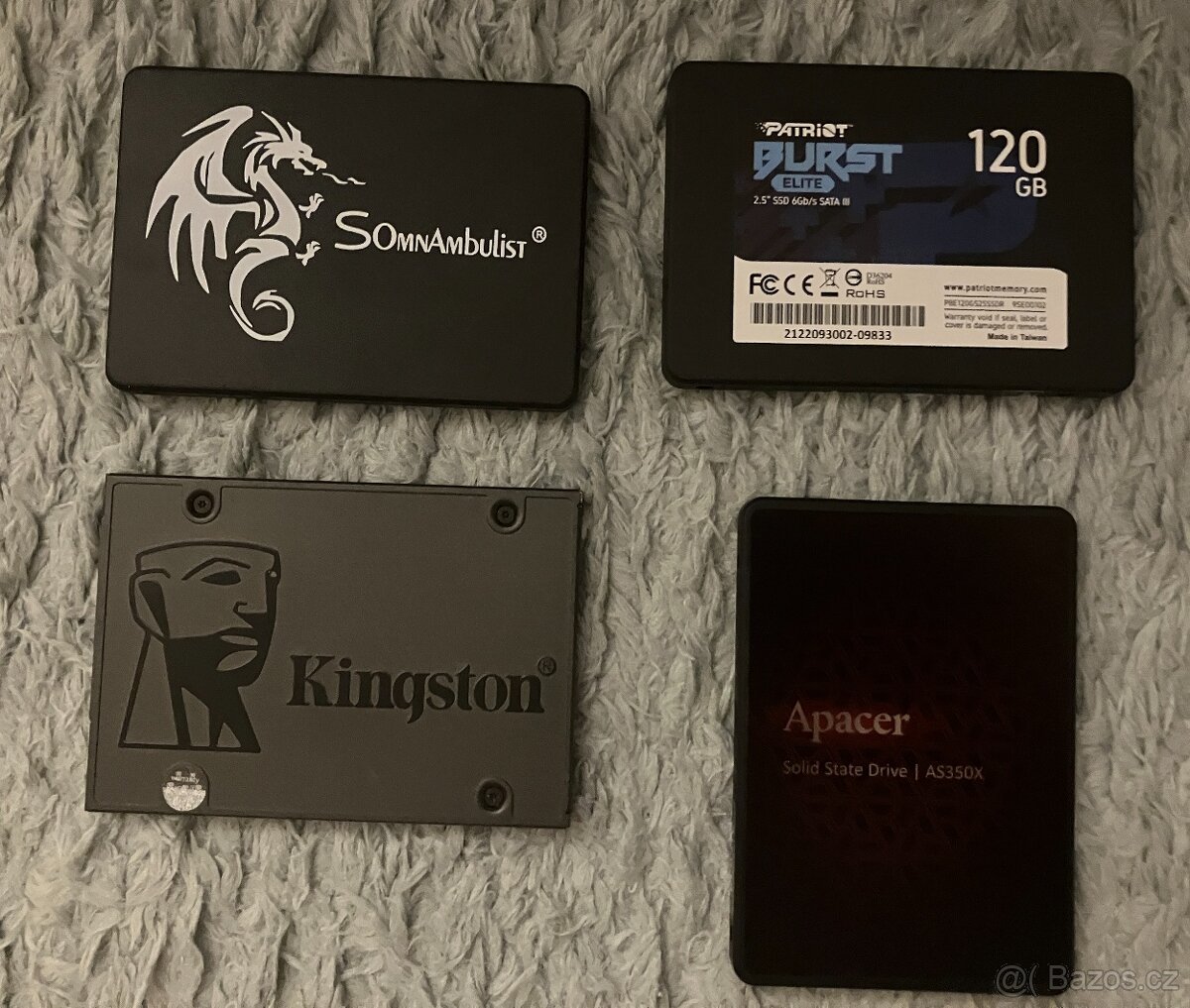 SSD disky 120 -256 GB, většina nových, cena od jednoho kusu