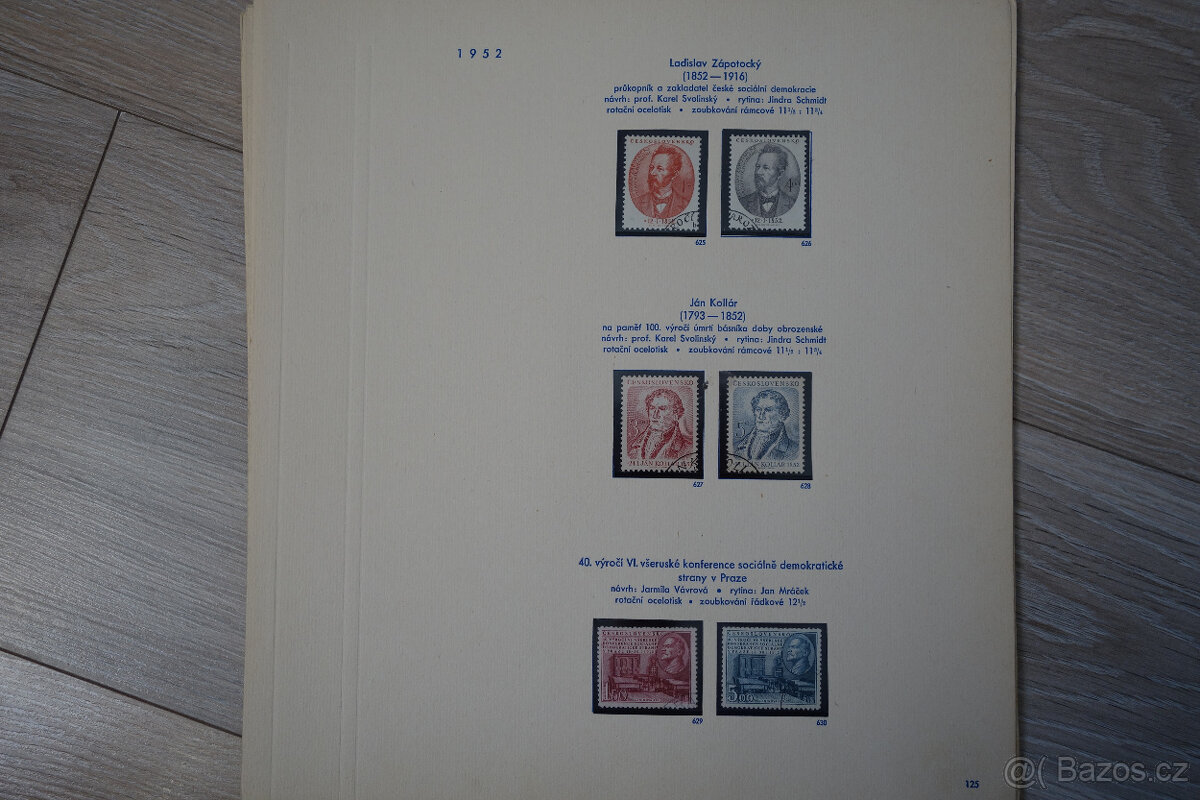 Československo 1952, sbírka stav /ʘ
