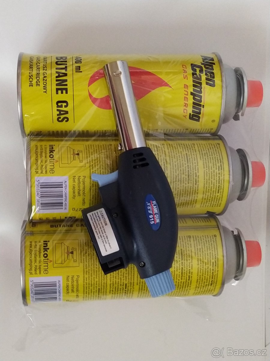 Plynový hořák + 3 kartuše sada