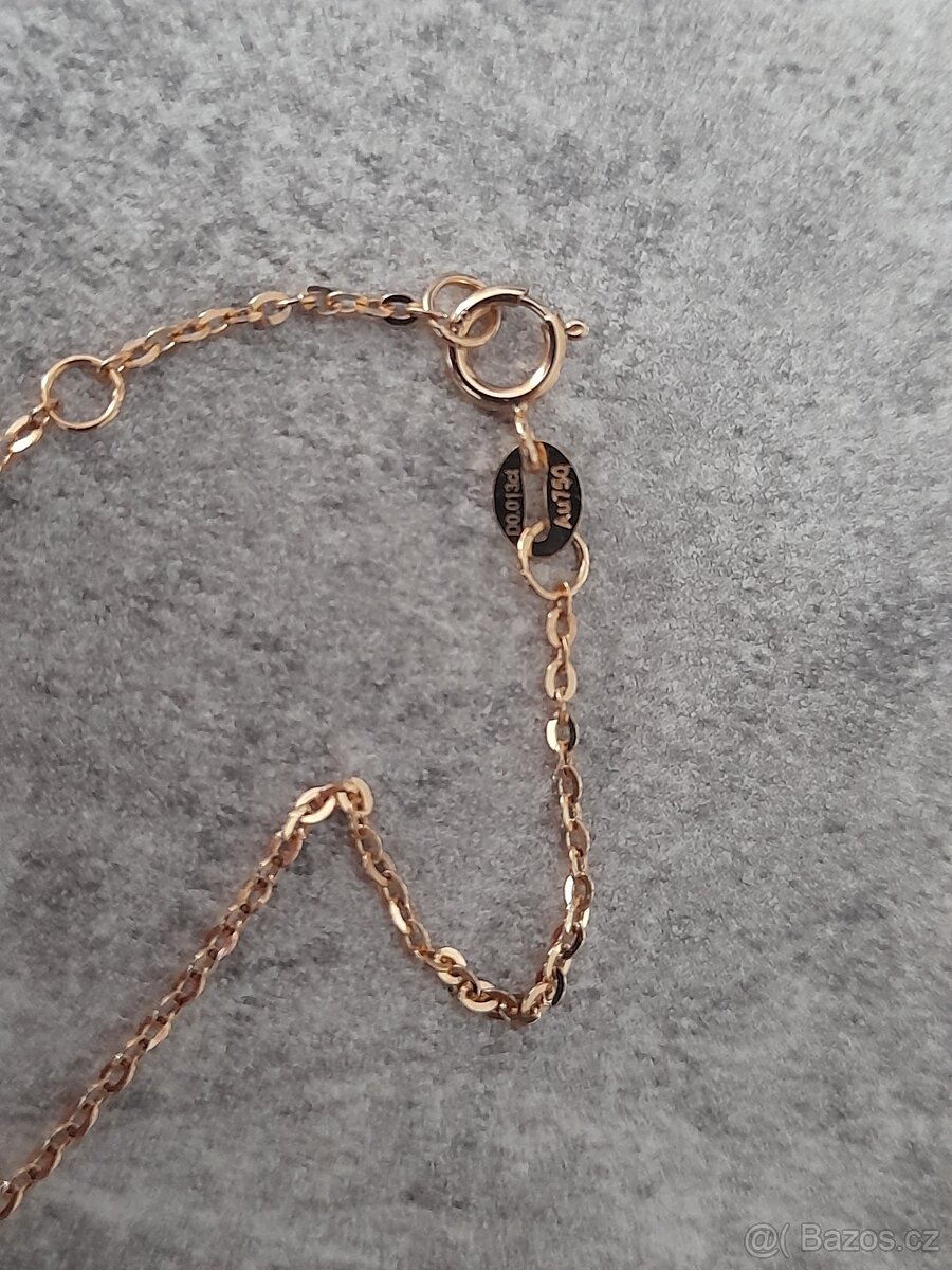 Dámský náramek au750 18k s diamantem 0,013cr