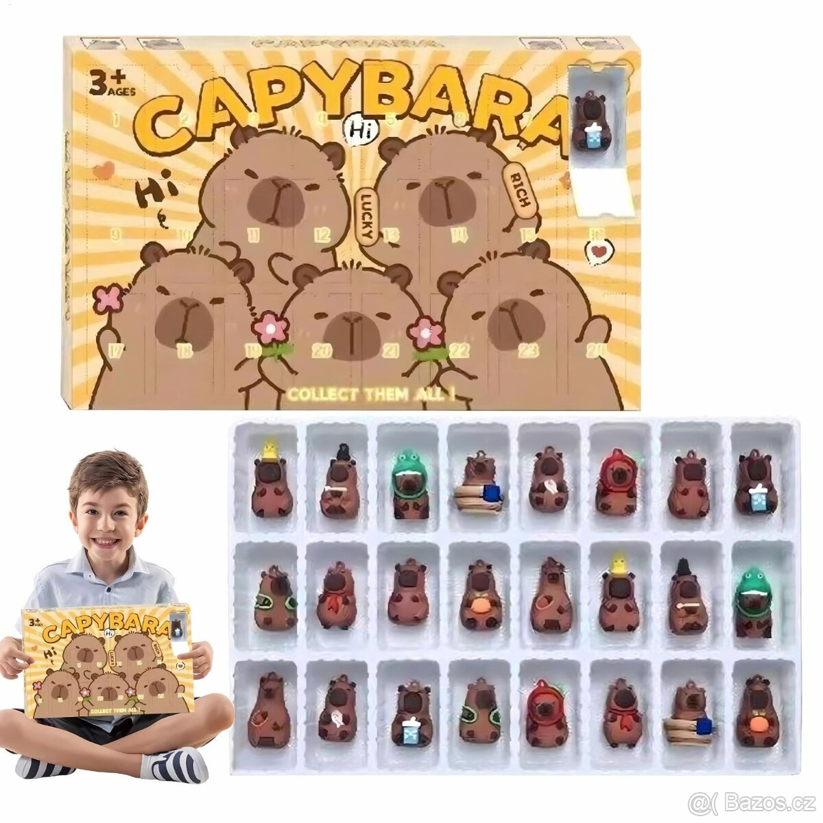 Adventní kalendář - Capybara, samé figurky.