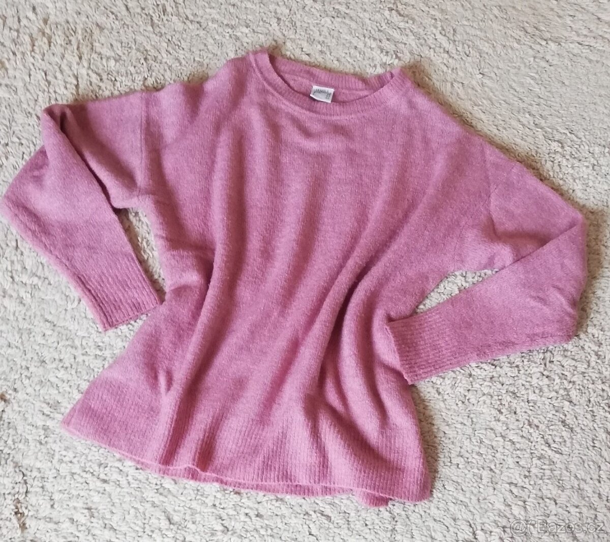 Dámský svetřík, svetr, vel. 40, růžová, minimálně nošený