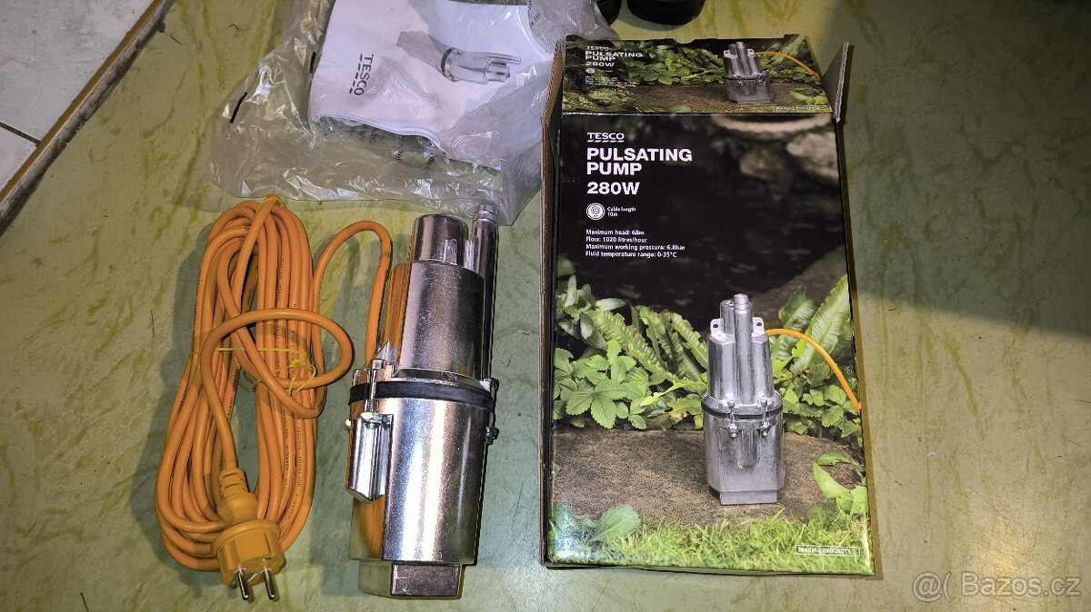 Čerpadlo kovové pulzační 280W - nové