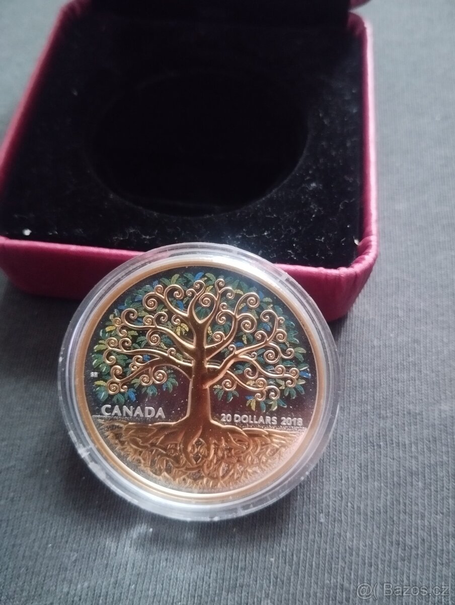 Střibrná investiční pozlacená mince 1oz.