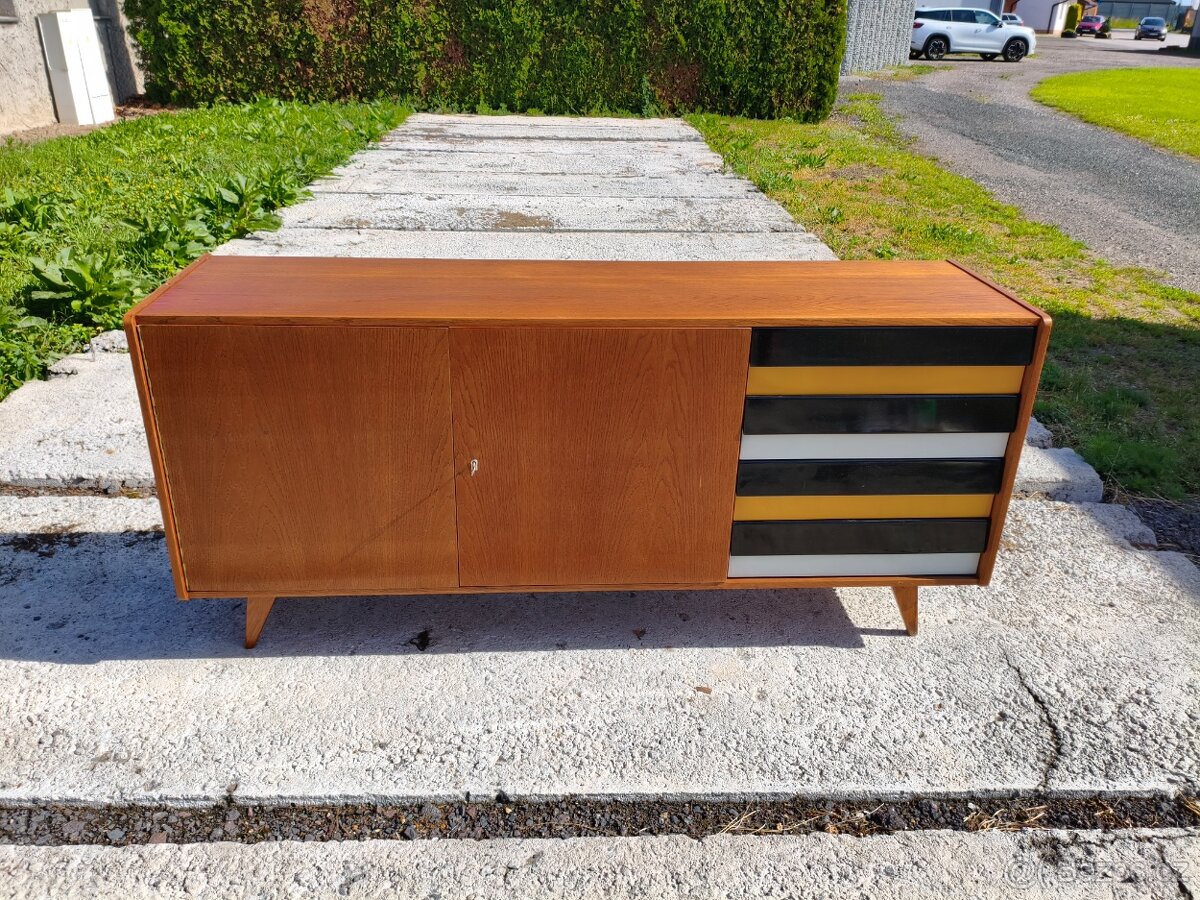 Jiroutek žluto černá retro komoda Top stav