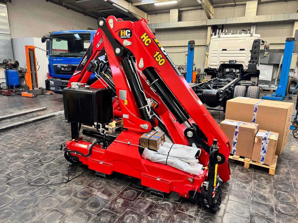 Hydraulický jeřáb HC 150 nový se zárukou, 4 hydr. výsuvy