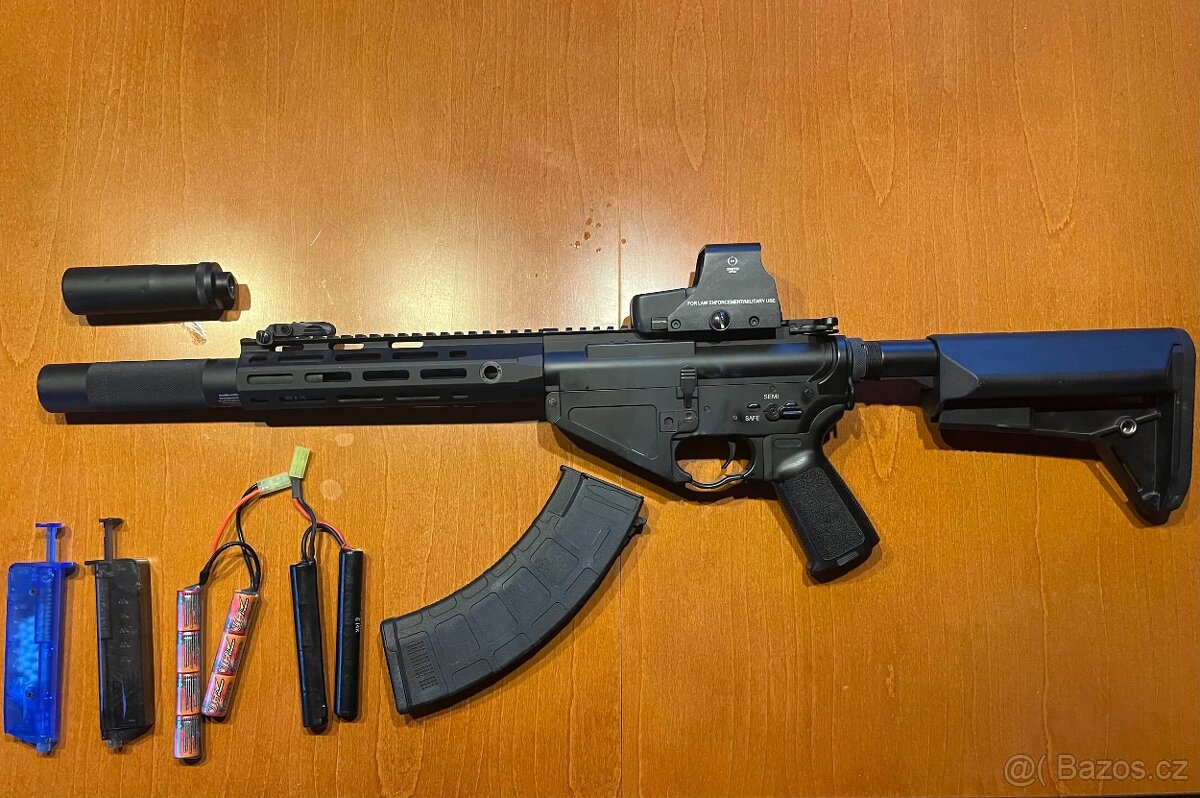 Airsoft zbraň,AR-47 SD, M-Lok, 6 Inch, Black,