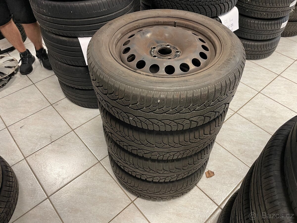 Plechové disky 5x105 6,5Jx15 + zimní pneu 205/55 R16