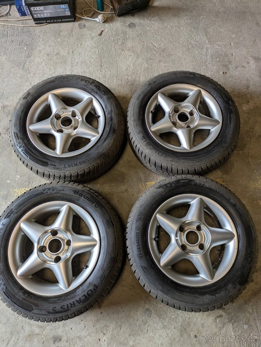 185/65/14 alu disky Mitsubishi Carisma včetně zimních pneu