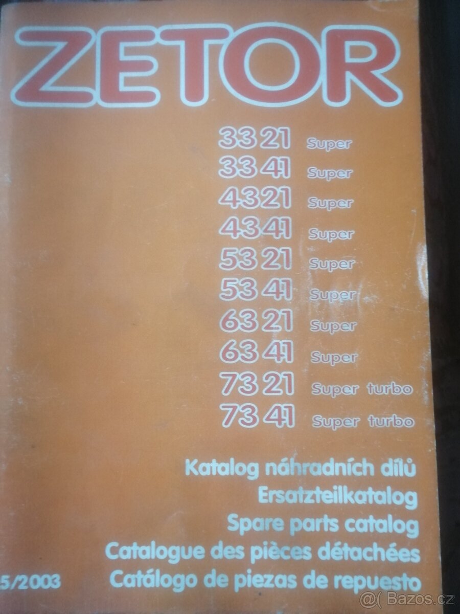 Katalog náhradních dílů ZETOR 3321 - 7341