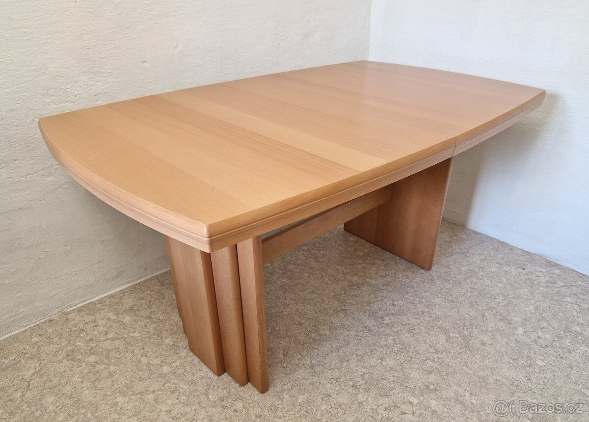 Nový rozkládací stůl buk 93x152+3x45 cm