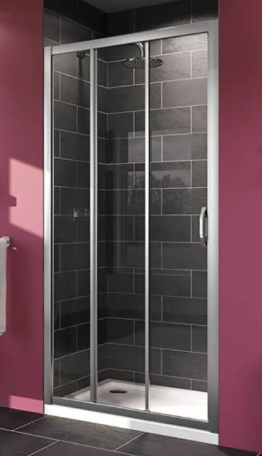 HUPPE NEXT posuvné dveře 3-dílné 90 chrom/sklo čiré