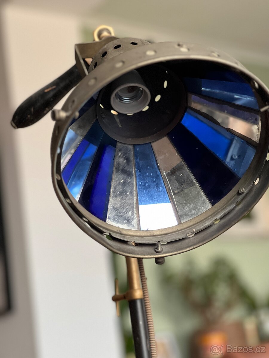 Retro Vintage Lampa 1930 se sklicky a zrcatk, rox eppler