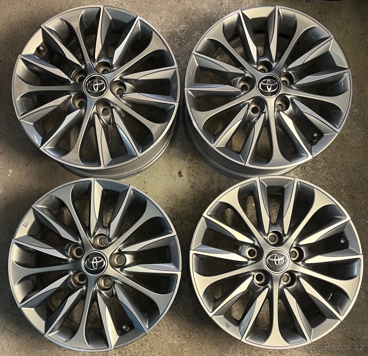Alu disky Toyota, 5x114, R16, ET39, Senzory