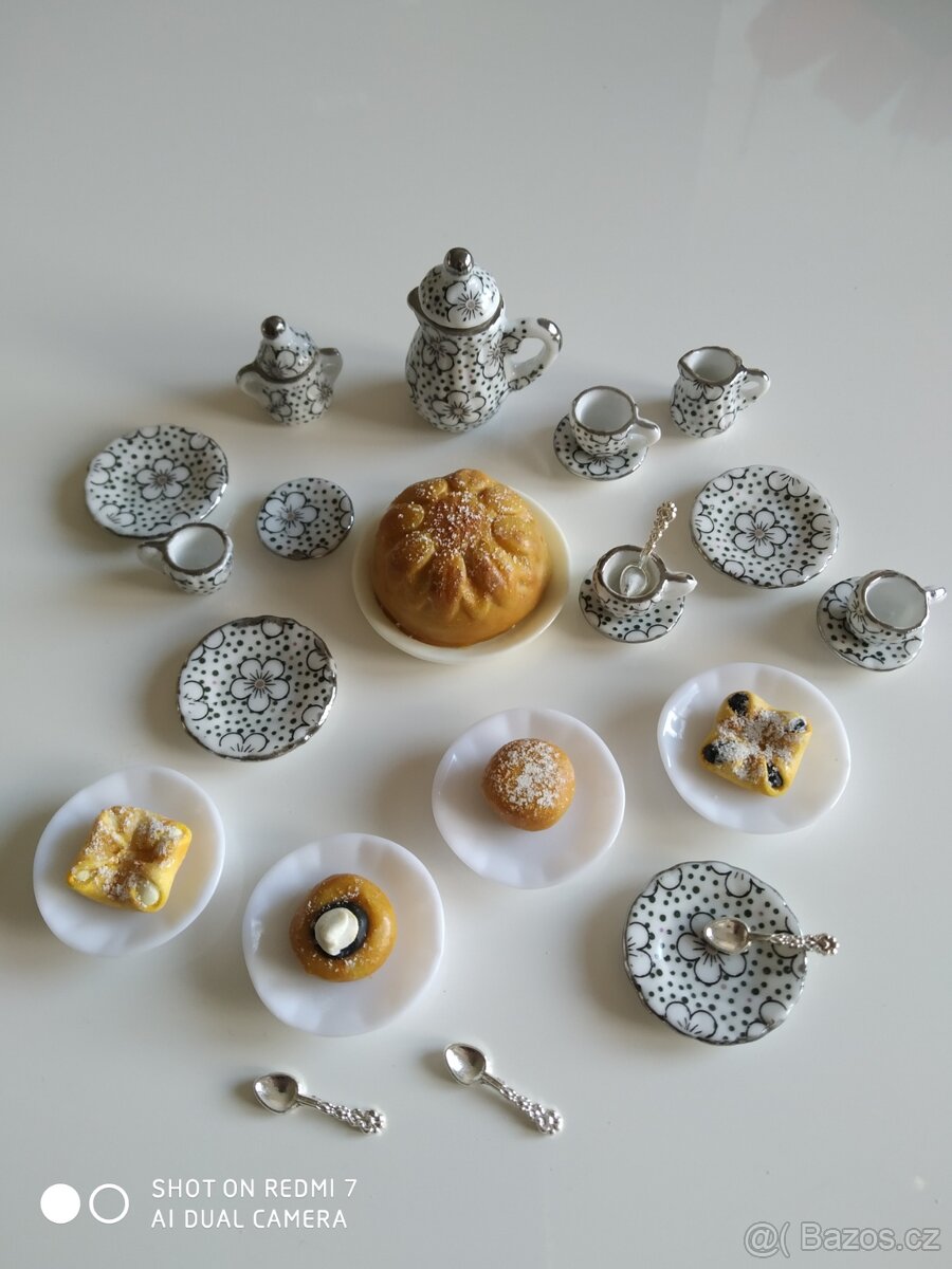 Kávový servis set pro panenky minitura sběratele