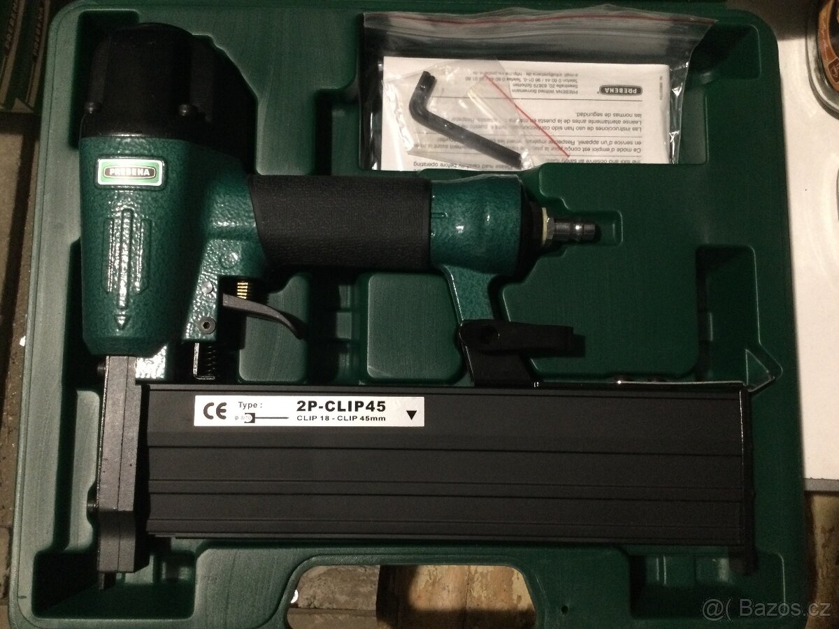 Sponkovačka PREBENA 2P-CLIP45 +clipy nová v kufru