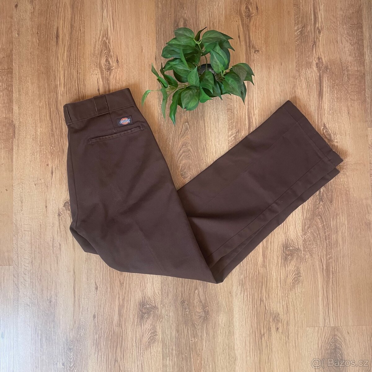 Hnědé baggy kalhoty dickies velikosti 28/32