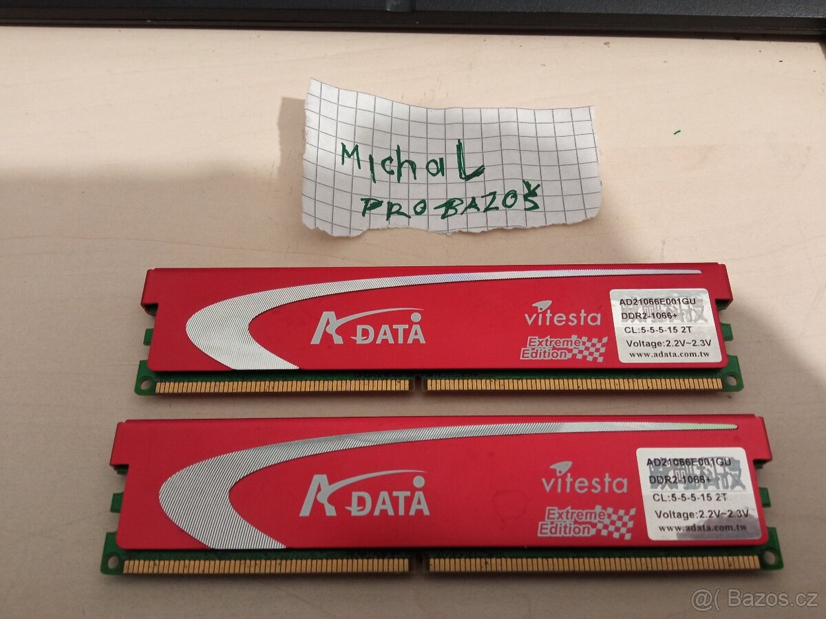 DDR2 2x1GB RAM ADATA 1066+ CL5