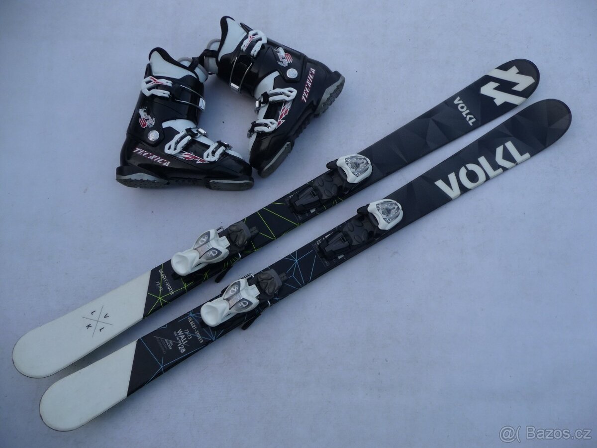 221. Lyže VOLKL - 128 cm + boty TECNICA 38 eu - set