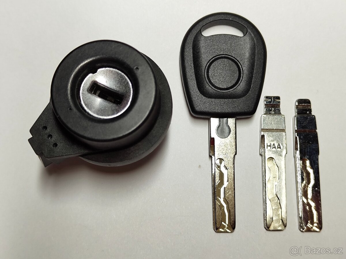 Spínací skříňka Audi Volkswagen Škoda Seat + 3x klíč. Zásil