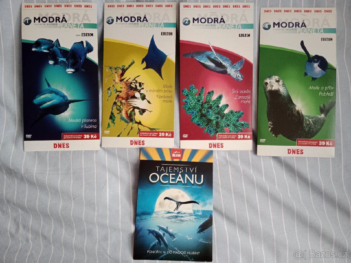 Prodám DVD Modrá planeta1-4+ DVD Tajemství oceánů
