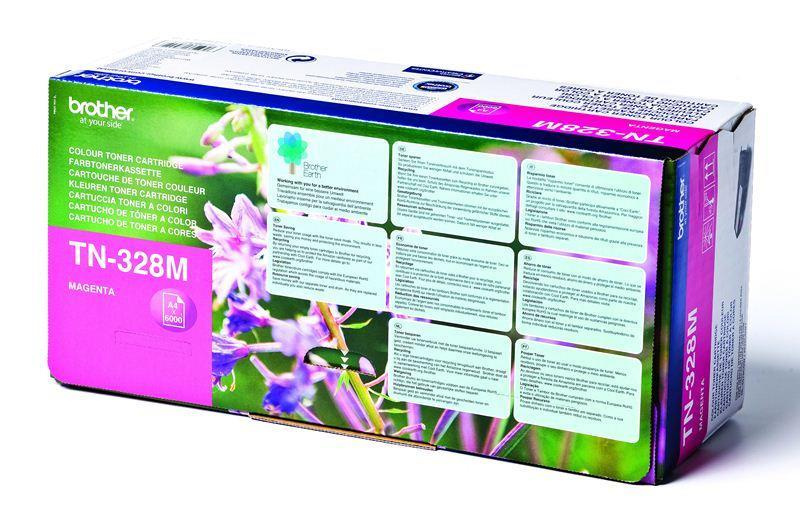 Originální toner Brother TN-328M, purpurový, 6000 stran