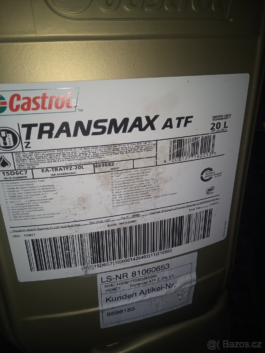 Castrol transmax převodový olej automat/dsg/manual